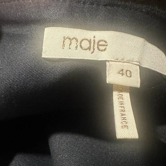 Maje “Josina” Black Faux Wrap Mid Thigh Skirt Size 40 (US 8) New Without Tags! - Picture 13 of 15